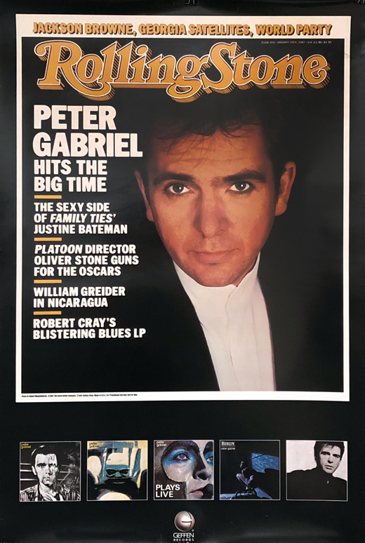 Peter Gabriel - 1987 Rolling Stone Magazine Promo Poster