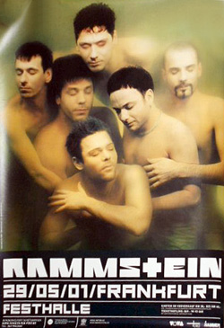Rammstein May 29, 2001 Frankfurt Festhalle Germany Original Concert Poster