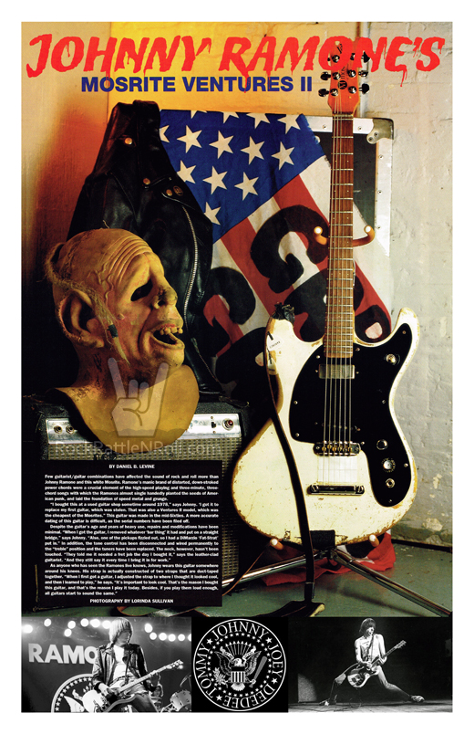 Ramones - Johnny Ramone Mosrite Ventures II Guitar Magazine Poster