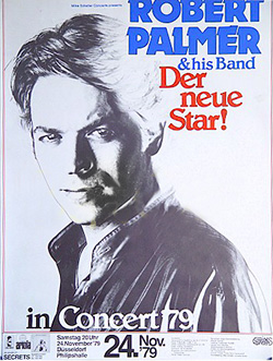 Robert Palmer November 24, 1979 Samstag, Disseldorf, Phillipshalle Germany Original Concert Poster