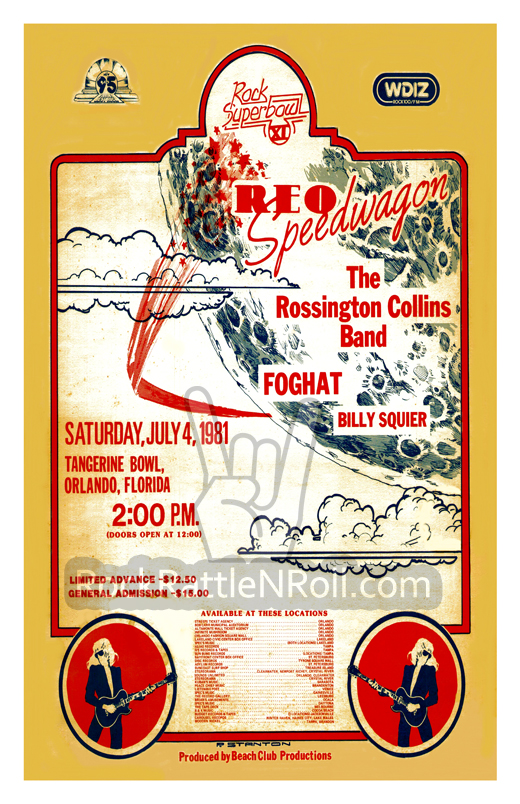 Rock Superbowl - 1981 Rock Superbowl Repro Concert Poster