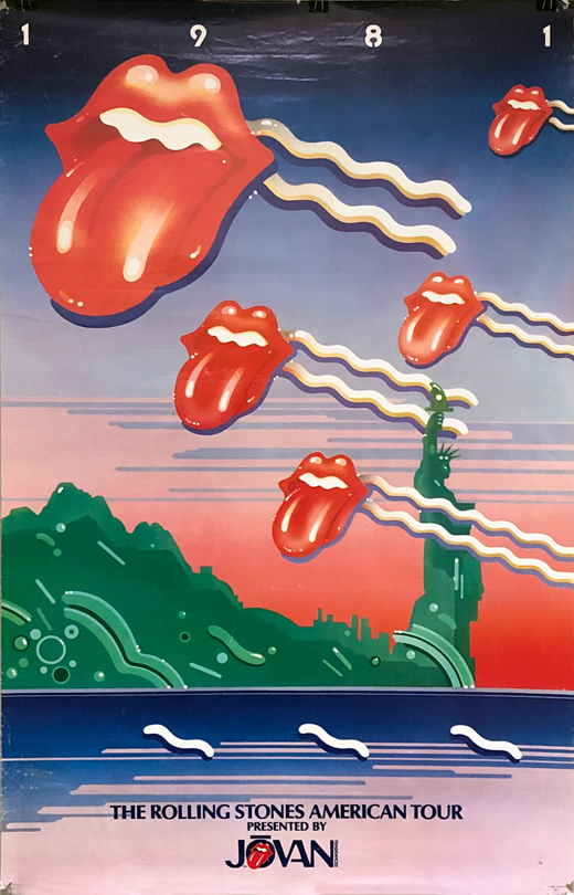 Rolling Stones - 1981 American Tour Jovan Promo Poster