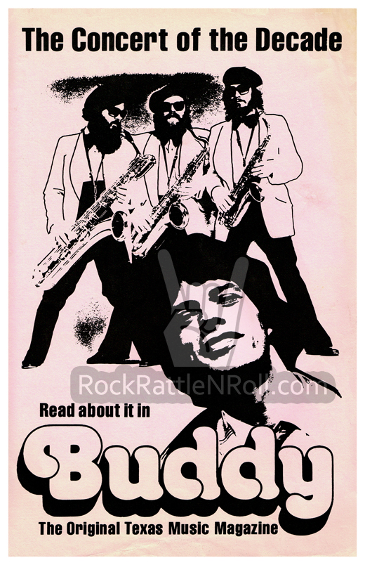 Rolling Stones / ZZ Top - October 31, 1981 & November 1, 1981 Dallas, TX Concert Buddy Magazine Poster