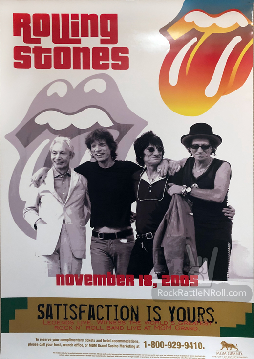 Original Rolling Stones - November 18, 2005 MGM Grand Las Vegas, NV Concert Poster