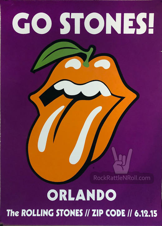 Original Rolling Stones - June 12, 2015 Orange Bowl Miami FL, Concert Poster