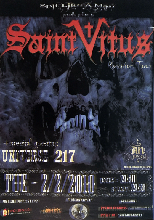 Saint Vitus - February 22, 2010 Concert Poster