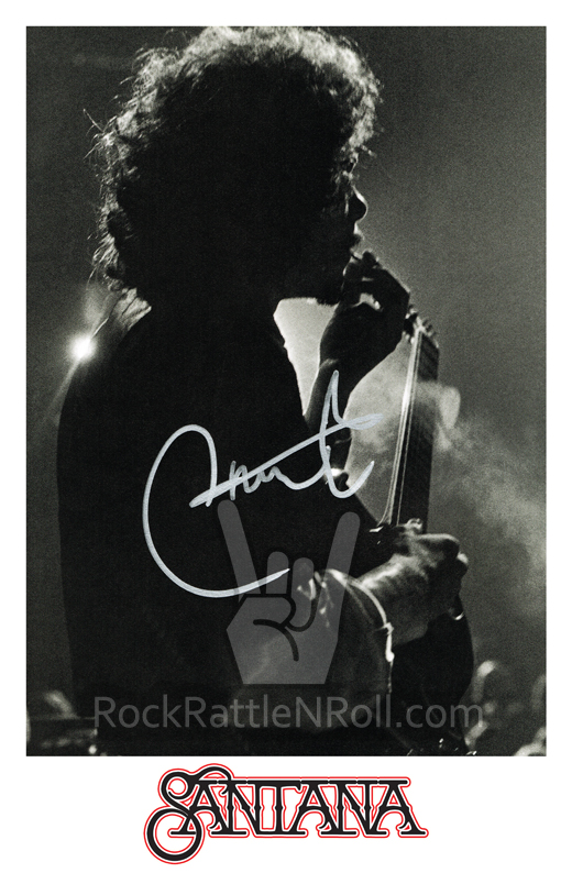 Carlos Santana Pre-Printed Autographed 11x17 Poster
