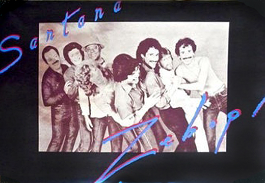 Santana - Zebop 1981 LP Promo Poster