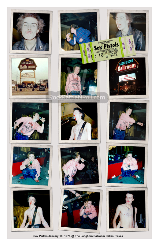 Sex Pistols - 1978 Longhorn Ballroom Photo Poster