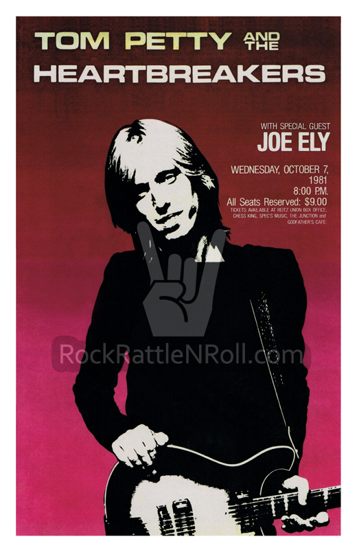 Tom Petty - October 7, 1981 Stephen C. O'Connell Center Gainesville, FL  Concert Poster