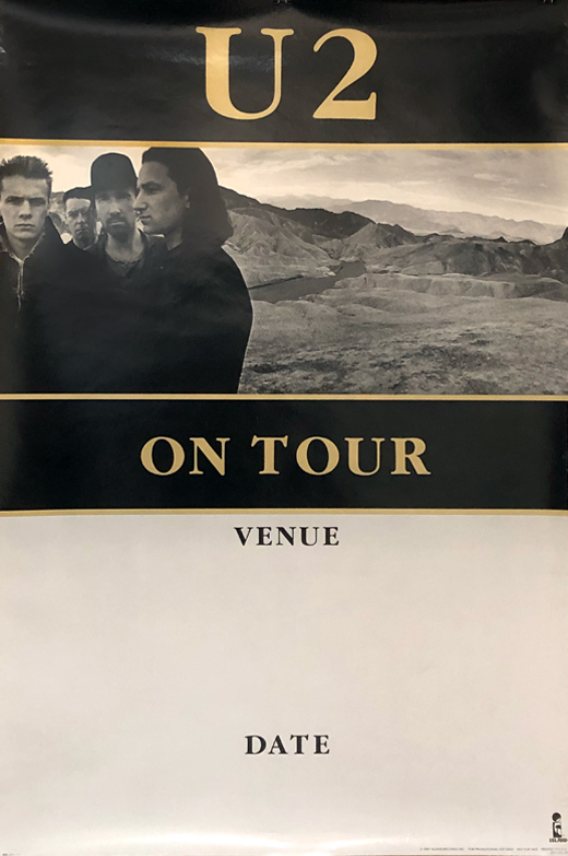 U2 - 1987 Joshua Tree Venue Promo Poster