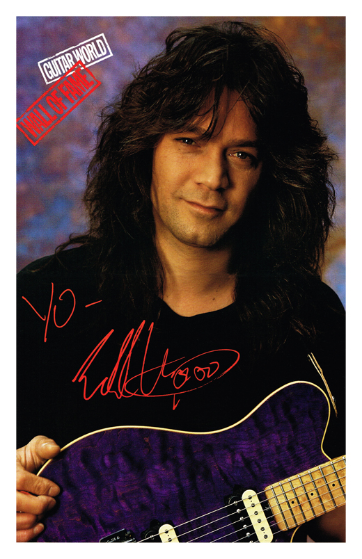 Van Halen - Eddie Van Halen Guitar World Wall 0f Fame Poster 11x17 Poster