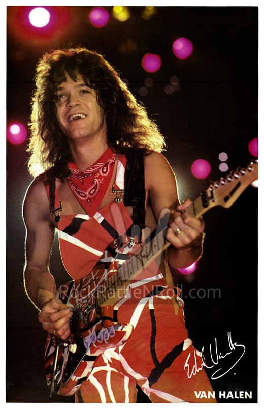 Van Halen - 1983 Eddie Van Halen Frankenstrat Signature Repro Poster