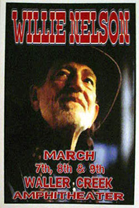 Willie Nelson 2001 Original Concert Poster