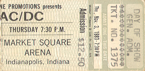 AC/DC 11-03-83 Market Square Arena - Indianapolis, IN
