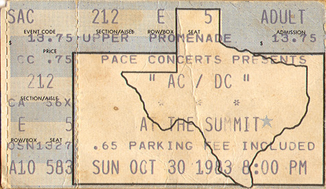 AC/DC 10-30-83 The Summit - Houston, TX