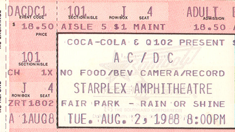 AC/DC 08-02-88 Starplex Amphitheater - Dallas, TX