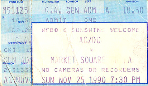 AC/DC 11-25-90 Market Square Arena - Indianapolis, IN