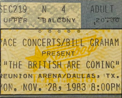 British Invasion 11/28/83 Reunion Arena - Dallas, TX