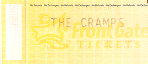 The Cramps Ticket Stub 09-25-03 Gypsy Tea Room - Dallas, TX