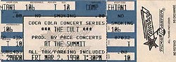 The Cult Full Unused Ticket 03-02-90 Summit Arena - Houston, TX