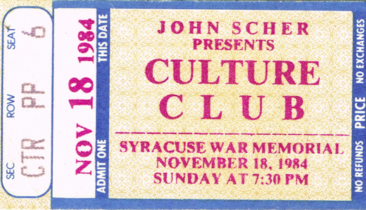 Culture Club 11-18-84 War Memorial - Syracuse, NY