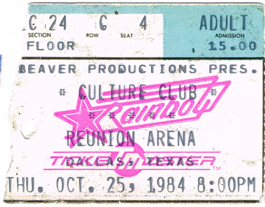 Culture Club 10-25-84 Reunion Arena - Dallas, TX