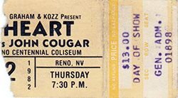 Heart ??-02-82 Reno Centennial Coliseum - Reno, NV