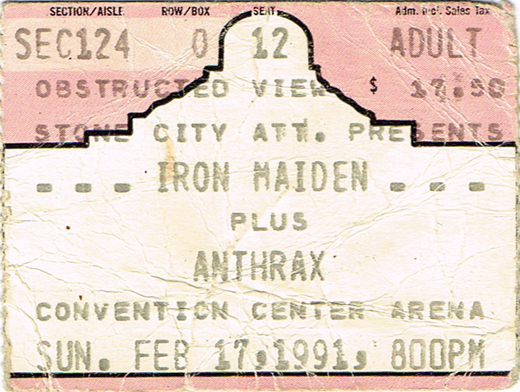 Iron Maiden 02-17-91 San Antonio Convention Center - San Antonio, TX