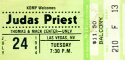 Judas Priest 07-24-84 Thomas & Mack Center - Las Vegas, NV