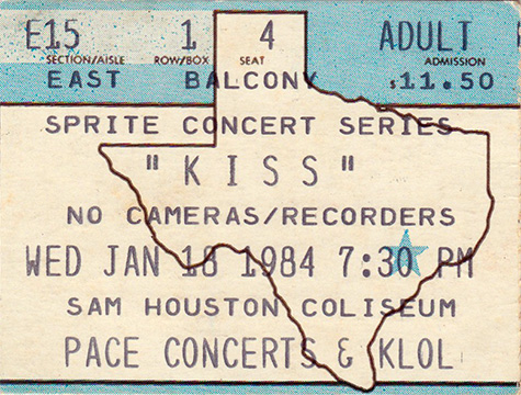 KISS 01-18-84 Sam Houston Coliseum - Houston, TX