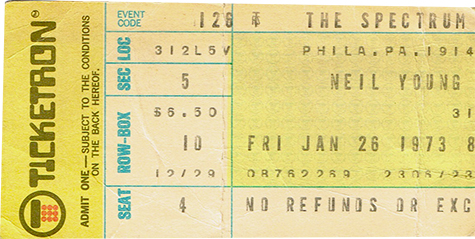Neil Young 01-26-73 The Spectrum - Philadelphia, PA