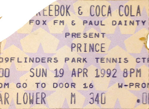 Prince 04-19-92 Flinders Park Melbourne, Australia