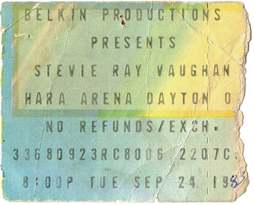 Stevie Ray Vaughan 09-24-83 Hara Arena - Dayton, OH