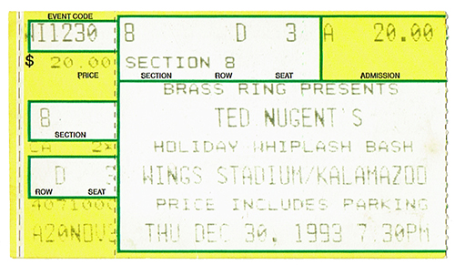 Ted Nugent 12-30-93 Wings Stadium - Kalamazoo, MI