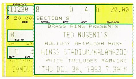 Ted Nugent 12-30-93 Wings Stadium - Kalamazoo, MI