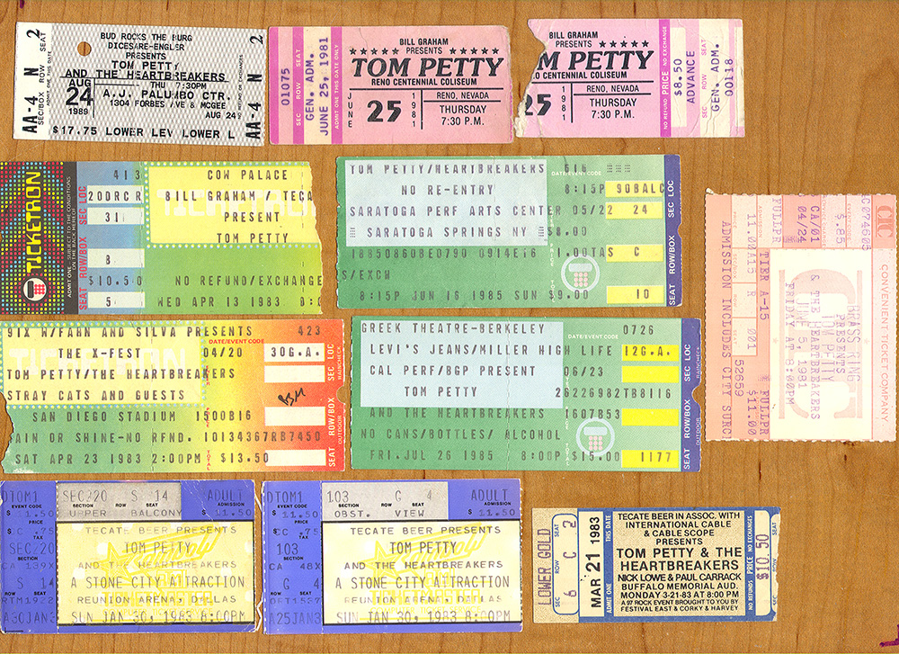 Tom Petty Ticket Stubs
