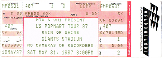 U2 05-31-97 Giant Stadium - NJ