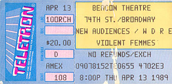 Violent Femmes - 04-13-89 Beacon Theater - NYC